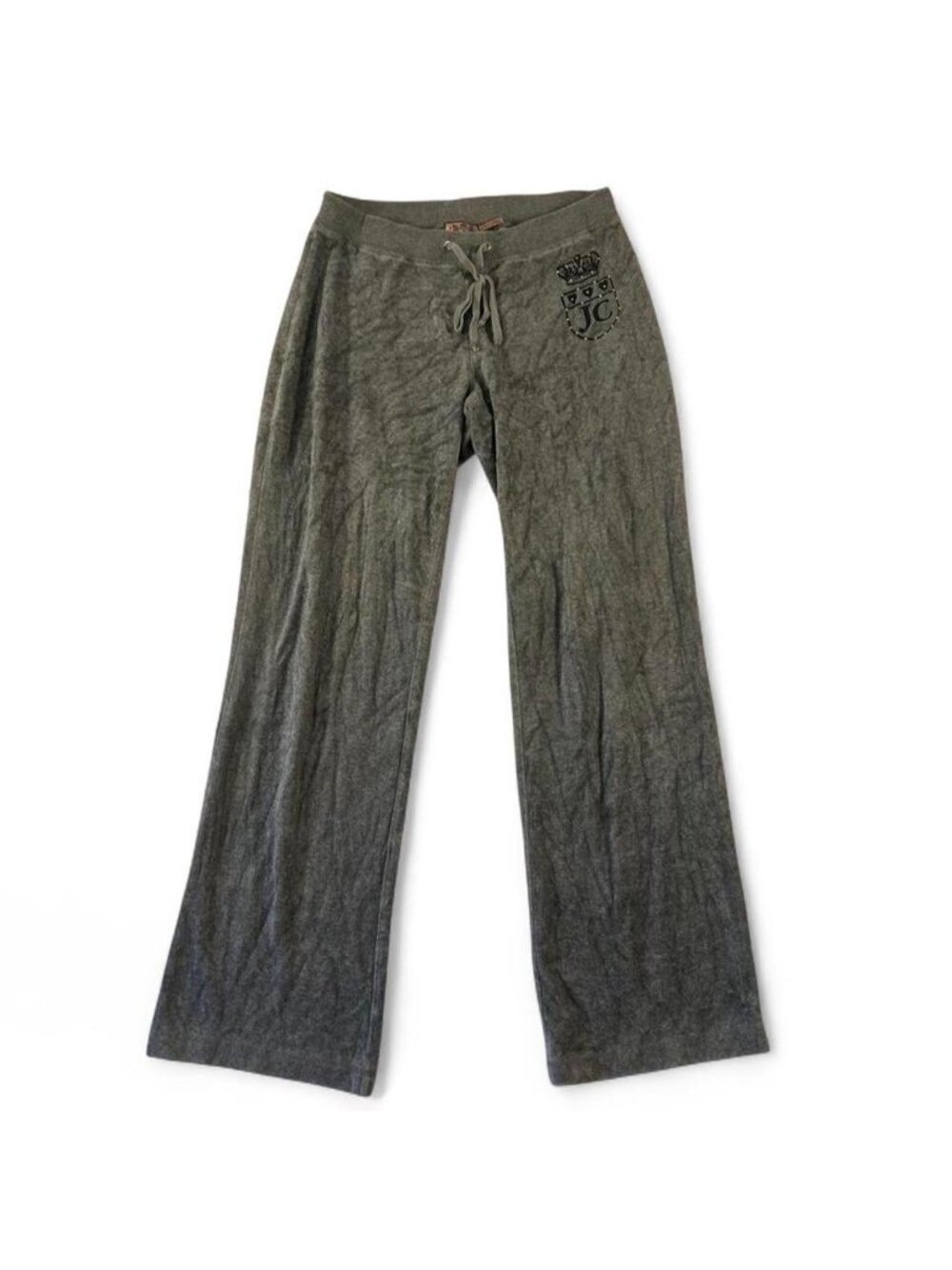 Vintage bedazzled grey juicy couture lowrise flare tracksuit pants